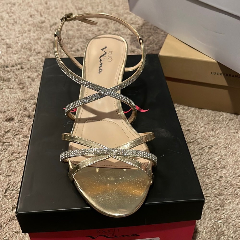 Gold Jeweled Sandal